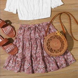 Ditsy floral flippy skirt